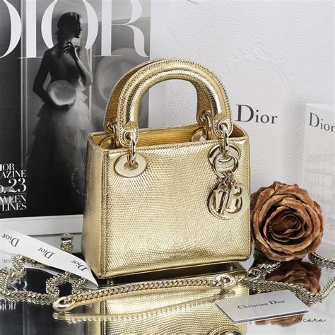 gold mini lady dior|lady dior small price.